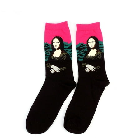 

Mural World Famous Oil Painting Series Men Socks Funny Socks