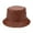 Brown, variant on Light Plate Leather Fisherman Hat Women's Pure Color Basin Hat Outdoor Versatile Sunshade Hat Sun Hat Bucket Hat Ladies One Size
