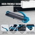 thumbnail image 5 of Accreate Manual Tile Cutter - Double Rails Precision, 48 inch Porcelain Ceramic Cutter with Tungsten Carbide Cutting Wheel, Precision Cutting, Anti-Skid Feet, and Removable Scale, 5 of 8