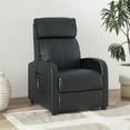 thumbnail image 1 of DHP Harrison Pushback Recliner with Massage Backrest, Black Faux Leather, 1 of 9