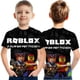 thumbnail image 4 of [5-14 Años] Roblox Primavera Verano Niños Niñas 3D Impreso Tops Cuello Redondo Anime Versión Coreana Camisetas Camisas Diarias, 4 of 4