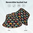 thumbnail image 5 of Daiia Retro Video Game Pattern Bucket Hat - Trendy Cotton Sun Hat for Beach, Golf, Fishing - Fun Outdoor Vacation Boonie for Men and Women, 5 of 9