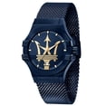thumbnail image 1 of Maserati R8853108008- Blue Edition Blue Dial Stainless Steel Quartz 100M Men Watch, White, 1 of 1