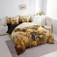 thumbnail image 3 of Manfei Rustic Highland Cow 7pcs Bedding Comforter Set,Country Floral Sunflower Queen Bedding Sets,Farm Animal Queen Sheet Sets For Girls Boys,Luxury Bedroom Decor Reversible, 3 of 8