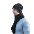 thumbnail image 3 of beishanbush Clearance Sales Bomber Hats Men's Winter Knitted Windproof Hat Scarf Gloves Three-piece Winter Knitted Hat Men's Warm Hat Black, 3 of 6