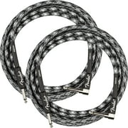 Fender 10' Professional Instrument Cable, Angled, Winter Camo - 2 Pack