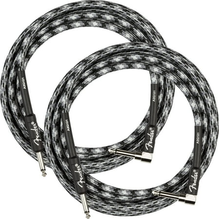 Fender 10' Professional Instrument Cable, Angled, Winter Camo - 2 Pack
