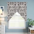 thumbnail image 6 of Farmhouse Black Kitchen Window Curtains, Swag Curtains Valance for Bedroom Living Room Bathroom, Vintage Flower Leaf Botanical Plant Rod Pocket Window Treatment Curtain Block Drapes 2 Panels 36"x36", 6 of 9