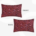 thumbnail image 2 of Picia Red Glitter Pattern Plush Pillow Case – Soft and Cozy Cushion Cover, Hypoallergenic Throw Pillow Case for Home Decor-14"x20", 2 of 6