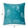 thumbnail image 3 of Benjara 20 X 20 Inches Accent Pillow with Seashells Embroidery, Set of 2, Teal Blue and White, 3 of 3