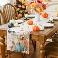 thumbnail image 4 of Fall Table Runner, Watercolor Pumpkin Fall Runner for Table Seasonal Autumn Thanksgiving Holiday Decor for Indoor Outdoor Dining Table Decorations 13x72 Inch, 4 of 6