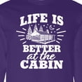 thumbnail image 4 of Inktastic Life is Better at the Cabin with Trees and Moon Long Sleeve T-Shirt, 4 of 5