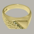 thumbnail image 5 of LBG British Made 18k Yellow Gold Natural Peridot Mens Anniversary Ring - 33 size options - Size 9, 5 of 6