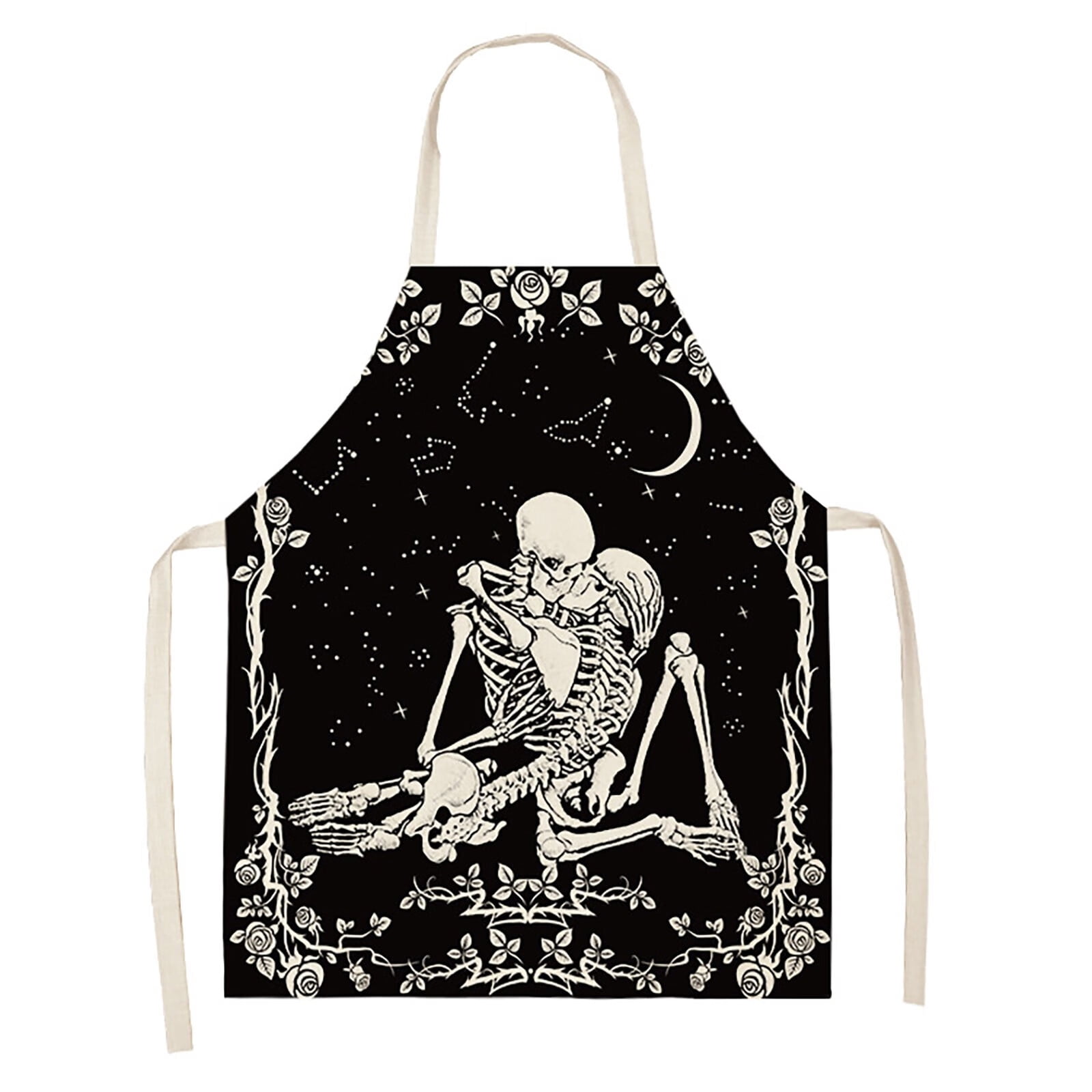 CE Apron Women Men Skeleton Bones Apron For Halloween Funny Skeleton
