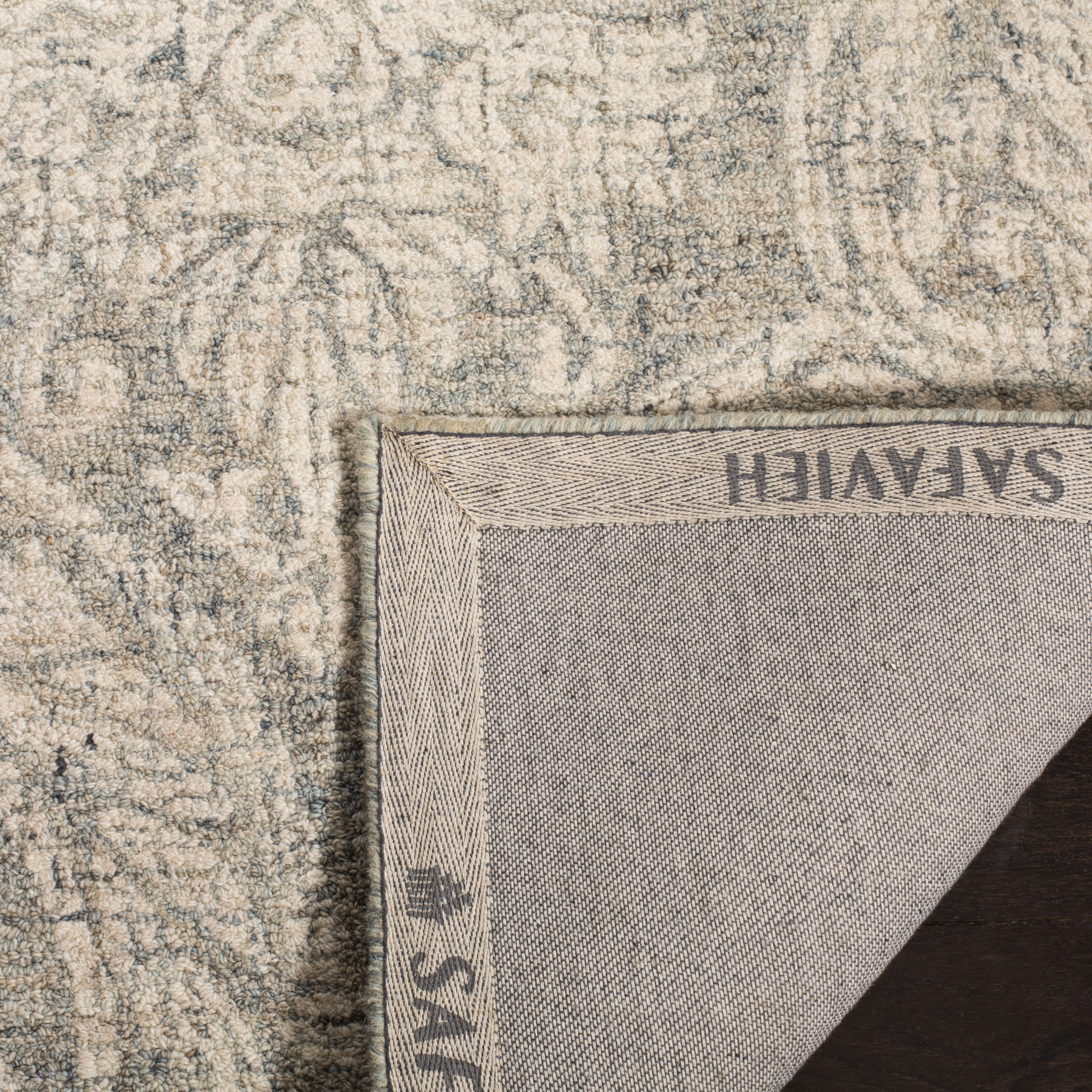 SAFAVIEH Abstract Constantine Damask Wool Area Rug, Gray/Ivory, 5' x 8'