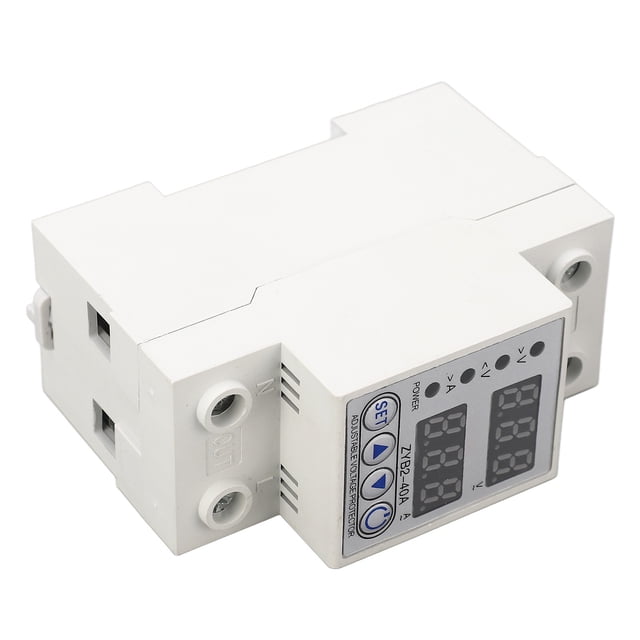 Dispositivo de protección de voltaje con recuperación automática, protector de sobrevoltaje y subvoltaje, 2 polos, 220 V CA, 40 A