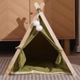 thumbnail image 4 of Tienda para mascotas tela Oxford tienda para gatos casa nido para gatos estable lavable tienda de madera para perros y gatos, 4 of 9