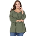 thumbnail image 1 of BluTop Cuello Redondo Mangas Raglán TalExtPaMujer Verde 4XL, 1 of 7