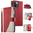 thumbnail image 1 of Funda cartera GANGXUN para iPhone 12 Pro Max , cuero PU con tarjetero, cremallera, correa de mano, soporte y protección 605°, 1 of 6