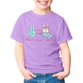 thumbnail image 4 of Toimothcn T-Shirts pour Filles Enfants Joyeuses Pâques Graphique Dessin Animé Lapin Carotte Imprimé Manches Courtes Col Rond T-Shirt Frais Respirant Tee-Shirt Confortable Vêtements d'Été pour Filles 6-7 Ans, 4 of 4