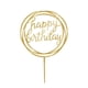 thumbnail image 1 of Toystoory Adorno para tarta de feliz cumpleaños, brillo acrílico dorado, bricolaje, Cupcake, pastel, aplastante, palo hecho a mano para fiesta Kits de decoración para fiestas No.02, 1 of 5