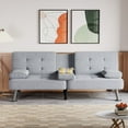 thumbnail image 6 of Homall Modern Linen 3 Adjustable Positions Convertible Sofa with Pillows, Gray, 6 of 7