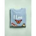 thumbnail image 3 of I Love Butterflies! Sweatshirt Women -Smartprints Designs, Female Large, 3 of 4