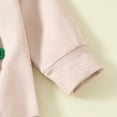 thumbnail image 4 of Coerni Baby Girls Winter Pants Set Long Sleeve Printed Solid Color Ribbed Pullover Solid Color Slim Fit Fashion Cotton Outfits, 4 of 8