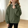 thumbnail image 5 of Asgosdo Polka Dot Hoodies for Girls Long Sleeve Kids Oversized Sweatshirts Casual Cute Teen Pullover Size 3-16Y, 5 of 6