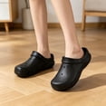 thumbnail image 5 of Men Women Garden Clogs Beach Shoes Work House Slippers Cushion Lightweight -on Back Strap Outdoor Classic Sandals(Black,10.5), 5 of 8