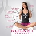 thumbnail image 4 of Rocketsports-1 - Women's Performance Tank Top - Active Racerback and Trendy Tank Tops with White Rocket Logo - Black - Medium, 4 of 4
