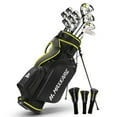 thumbnail image 1 of Complete Golf Clubs Set Golf Men's Regular 9-Piece Complete Set, 3 Head Covers, Stand Bag - Right Hand, Yellow, 1 of 11