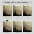 thumbnail image 5 of PixonSign Frameless Wall Art Forest Mountain Silhouette Landscape Prints, Set of 4 Nature Wall Decor Arts, Landscape Wall Décor, Adhesive Canvas Poster, Modern Home Artwork - 8"x10", 5 of 5