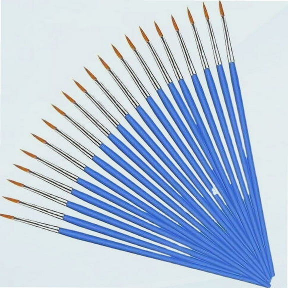 Paint Brushes for Acrylic Painting 20 Pack Round Art Painting Brushes Pointed Paint Brushes for Kids/Adults/Artist, Painting Brush Kit Acrylic Paint Brushes for Watercolor, Face, Nail, Canvas, Wood