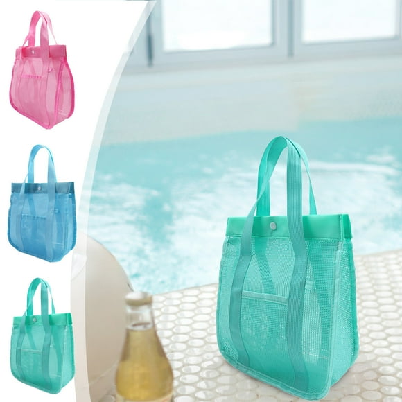 Bolsa de Lavado de Malla Organizadora de Bolsas | Almacenamiento portátil de múltiples bolsillos de malla de poliéster | Bolsa de baño de mano | Bolsa de playa de secado rápido para artículos de