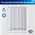 thumbnail image 2 of Clorox Shower Curtain Liner, Premium Lightweight Durable Waterproof 4g PEVA for Bathroom with Weighted Magnets, Standard Size 72" x 70", Frosty 2 Pack, 2 of 11