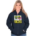 thumbnail image 3 of Retro Nineties Colorful Cassette Tape Zip Up Hoodie Men's Women's Brisco Brands L, 3 of 6