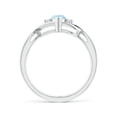 thumbnail image 2 of ANGARA Natural Criss-Cross Marquise Aquamarine Solitaire Ring with Diamonds in 14K White Gold for Women (Size-8x4mm) | March Birthstone, Anniversary, Jewelry Gift for Women | Natural Aquamarine Ring, 2 of 9