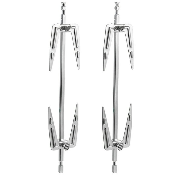 unbranded 2Ud Tenedores Giratorios Para Asar Acero Inoxidable Uso En Barbacoa Plata