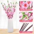 thumbnail image 3 of HEMOTON Pink Artificial Peach Blossom Silk Flowers for Decoration 60cm Suitable for Homes Parties Banquets, 3 of 8