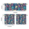 thumbnail image 6 of Kitchen Curtains 24 Inch Short - 3 Panel Set with Cute Cat Paw Pattern, Rod Pocket Window Curtain, 100% Polyester for Pet Lovers Farmhouse, Cafe, Kitchen, Bedroom, Easy Wash, 6 of 6