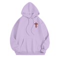 thumbnail image 3 of Womens Two Piece Sweatsuits Long Sleeve Jesus Letter Print Christian Hooded Sweatshirt and Sweatpants Baggy Comfy Fall Winter Track Suits Trendy, 3 of 6