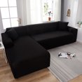 thumbnail image 1 of BBLVER Recliner Plain Stretch Sofa Cover L Shape Washable Corner Sofa Cover for Living Room Modern Pattern, 1 of 4