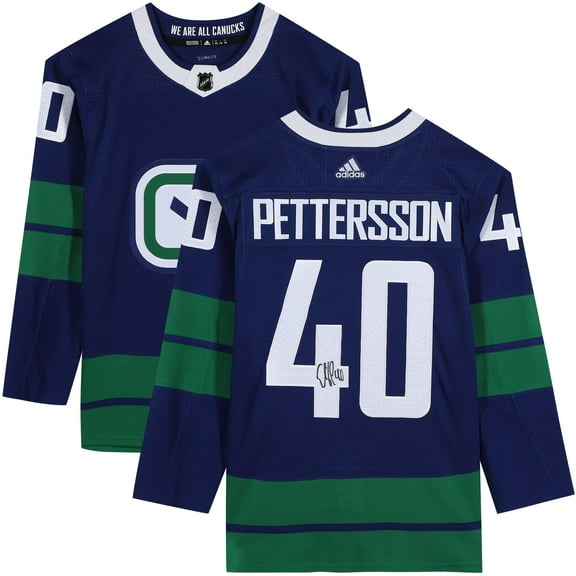 Elias Pettersson Vancouver Canucks Autographed Blue Alternate Adidas Authentic Jersey - Fanatics Authentic Certified