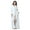 White, variant on Women's Plush Fleece Robe with Elastic Waist Design Long Warm Solid Bathrobe Dressing Nightgown
