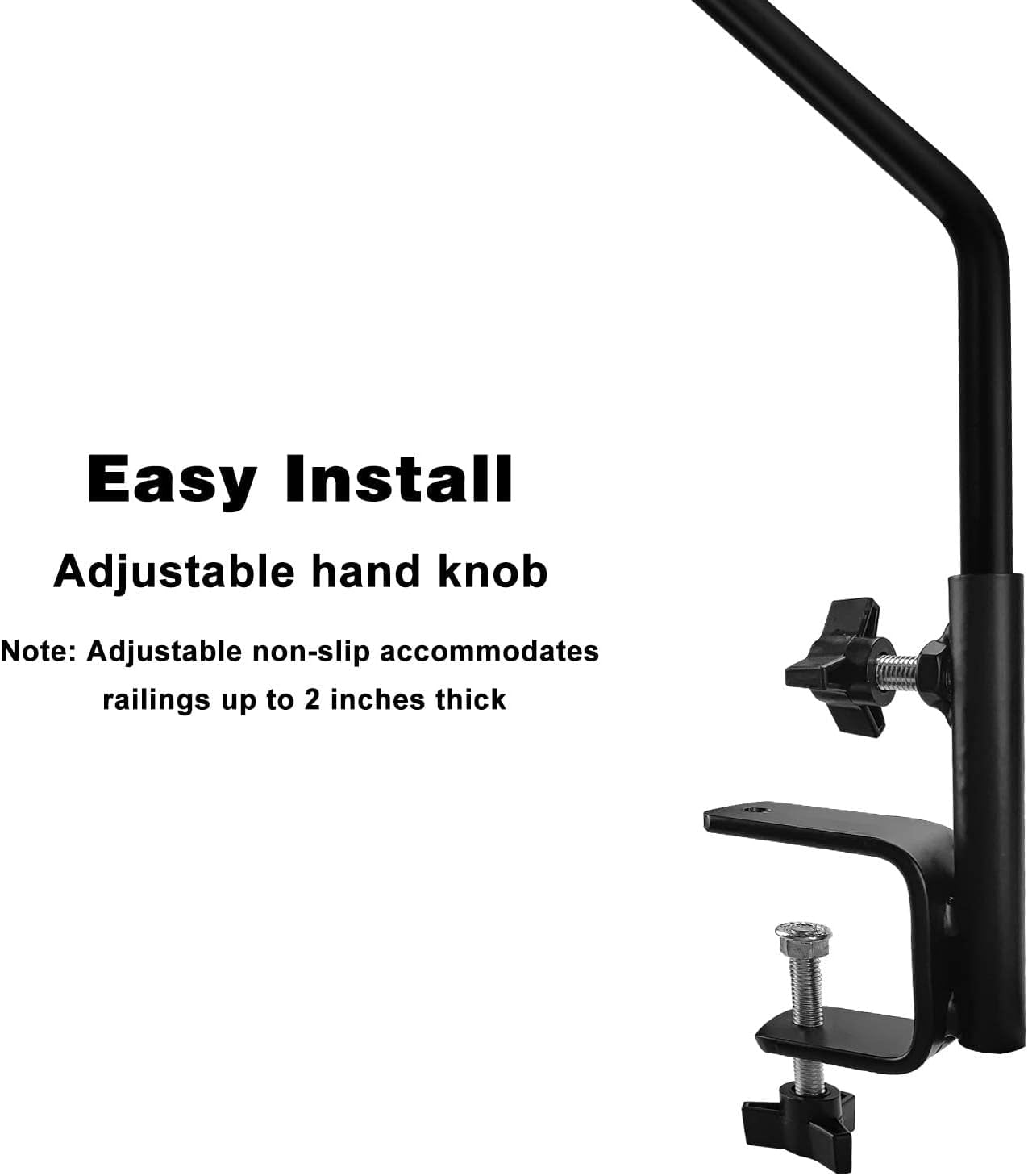 2 Pack Heavy Duty Extensible Adjustable Deck Hooks for Hanging Bird Feeders, Plants, Suet Baskets, Wind Chimes, Lanterns