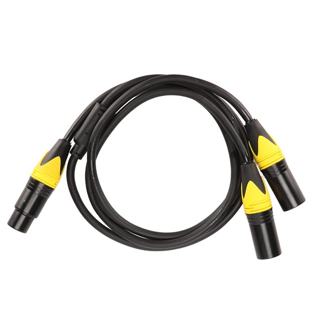 XLR Splitter Cord, 3 Pin Noiseless Clear Sound XLR Female To Dual XLR Male Cable For Microphone For Mixer