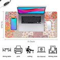 thumbnail image 5 of Long Mouse Pads for Desk,Pioneer Flower Floral Print Pattern Desk Mats on Top Of Desks, Desk Mouse Pad Extra Large with 3mm Non-Slip Base and Stitched Edge for Gaming,Office,Work,Home 31.5"x15.7", 5 of 6
