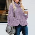 thumbnail image 6 of Women's turtleneck long-sleeved sleeve sweater, 6 of 9
