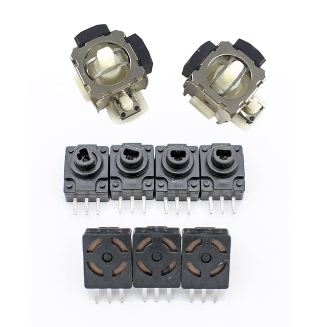 2Pcs Black /Rt Button Keypad for 360 & 2Pcs 3D Analog Vibration Joystick Thumbstick for 360 Ps2